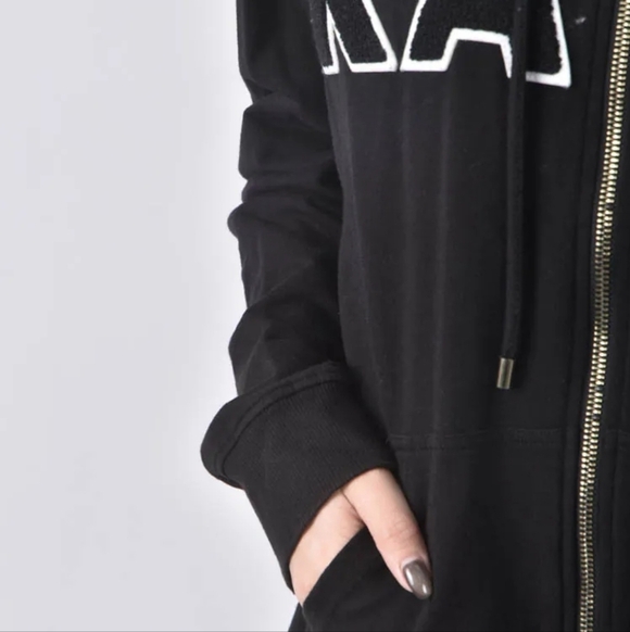 Karl Lagerfeld zip up jacket top sweater - Picture 3 of 9